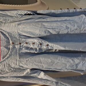 We The Free Light Blue Button-Up Top